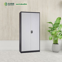 Archivador Moderno Plegable y Convertible de Acero Reforzado con Doble Puerta, Cerradura con Llave y Dos Cajones para Oficina Comercial u Hogar