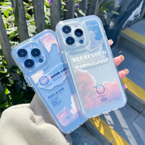 Ốp Lưng INS Màu Xanh/Hồng Đám Mây Cao Cấp Mới Cho iPhone 13 Ốp Lưng Chống Sốc Trong Suốt Cho iPhone 13 - Product Image 1