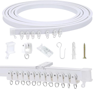 Rail de <span class=keywords><strong>rideau</strong></span> électrique moderne en <span class=keywords><strong>PVC</strong></span> courbé, flexible et personnalisable, <span class=keywords><strong>pour</strong></span> hôpital et balcon - Product Image 2