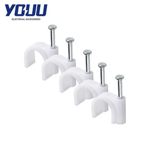 YOUU Nails PE Matériel Fil électrique Clou Câble Clip Câble Clips en rond/carré/crochet Type en plastique - Product Image 6