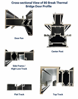 Puerta Exterior de Alta Resistencia Totalmente Sellada, de Aluminio con Doble Vidrio Templado, Antipinzamiento, Impermeable, Ahorradora de Energía, Plegable y Duradera para Hotel