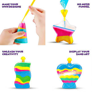 Jouets <span class=keywords><strong>Montessori</strong></span> en vrac, <span class=keywords><strong>kit</strong></span> d'art et d'artisanat au sable DIY pour enfants avec 7 couleurs - Product Image 4