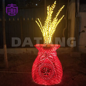 Luz LED de jardín personalizada IP65 para exteriores, diseño de espiga de trigo 3D y bolsa de la suerte, de resina transparente para fibra de vidrio, para patio de Navidad y festivales - Product Image 6