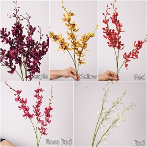 Fiori Artificiali di Alta Qualità in Lattice Real Touch, Orchidea Cymbidium Fatta a Mano, Decorazione per Casa e Matrimonio, Accessori per <span class=keywords><strong>Fotografia</strong></span>, <span class=keywords><strong>Arte</strong></span> Floreale - Product Image 6