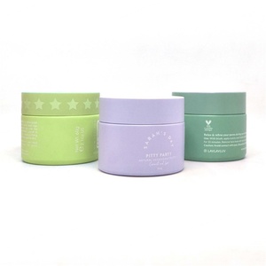 Wholesale Luxury Custom pink Frosted Color Printed <b>Moisturizing</b> Cream Cosmetic Packaging 50g Glass Jar with Plastic Cap - Product Image 3