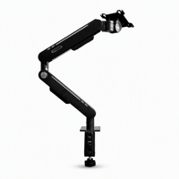 Support d'écran double articulé noir mat avec plaque VESA et pince de bureau, réglable à 90 degrés, nouvelle capacité de charge de 40 kg