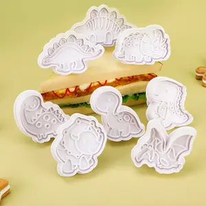Early Riser 3D Cartoon Dinosaurier Serie Kekse Fondant Kuchen form DIY Kunststoff Aus stecher Dekoration Kuchen Werkzeuge Formteile