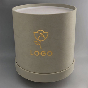 Özel yapılmış pembe kadife yuvarlak çiçek hediye ambalaj süet çiçekli şapka gül kutusu - Product Image 6