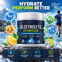 Mélange de poudre d'électrolytes pour boisson hydratante Sodium Potassium Calcium Vitamine B6 B12 Réapprovisionnement énergétique OEM