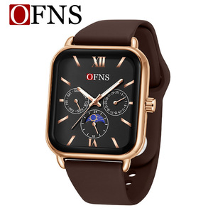 OFNS montres <span class=keywords><strong>à</strong></span> quartz pour hommes et femmes carré trois yeux Six aiguilles <span class=keywords><strong>montre</strong></span> multifonctionnelle étanche pour hommes et femmes 2024 - Product Image 2