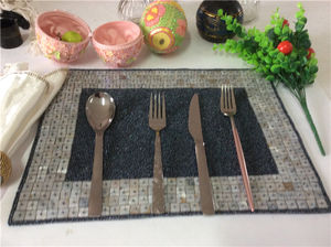 Napperon perlés fait à la main, tapis isolant pour gobelets, tapis de repas, style occidental, 50 pièces - Product Image 6