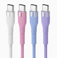 Câble USB-C vers USB-C court, cordon portable en silicone liquide, fil de charge rapide Type-C compatible avec iPhone 17, Samsung Galaxy S20