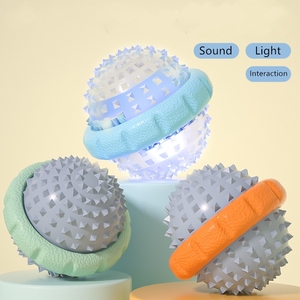 Hot <b>Dog</b> Things Glowing & Squeaky <b>Dog</b> <b>Ball</b> Toy, Double-Headed TPR Chew Toy for Teeth Cleaning, Interactive Pet Toy for Aggressive - Product Image 1