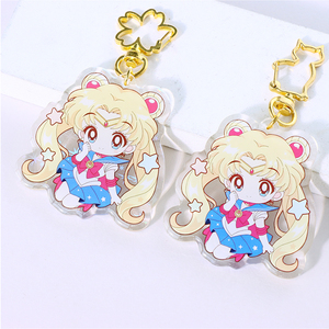 Custom Personalized Anime Keychains Transparent Acrylic Keychains Cartoon Style Manufactured Acrylic Charms