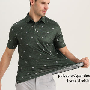 Ropa de Golf de Diseño OEM, Rendimiento de Lujo y Alta Calidad para Impresión por Transferencia de Calor, Transpirable y de Secado Rápido para Camisetas de Golf para Hombre - Product Image 3