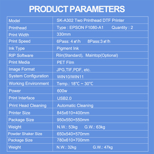 Neuer A3 DTF-Drucker mit Epson XP600 Druckkopf, Pigmenttinte, 33cm T-Shirt-Druckmaschine, Vollautomatisch, Mehrfarbig, Rolle-zu-Rolle 1 - Product Image 3