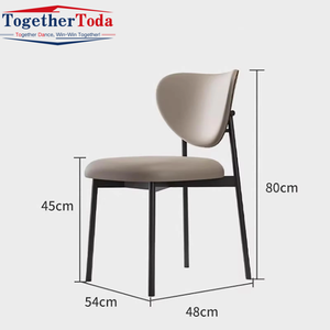 Sillas de Comedor Modernas Tapizadas en Cuero, Elegantes, Cómodas, Ligeras y Estables, con Bases de Metal, para Hogar y Oficina - Product Image 4