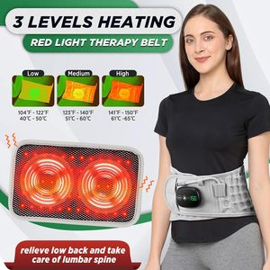 Cintura di Decompressione con Luce Rossa e Riscaldamento, Massaggiatore Lombare <span class=keywords><strong>Gonfiabile</strong></span>, Supporto Spinale per Uomo e <span class=keywords><strong>Donna</strong></span> - Product Image 2
