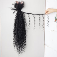 Extensions de cheveux naturels 100% humains, tresses de 16 pouces (0,6 cm), prix d'usine, locs tressés faits à la main, styles bohèmes