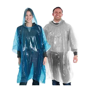 Mannen Mode Outdoor Waterdicht Wegwerp Clear Unisex Aanpassen Ontwerp Regen Jas Regenjassen Poncho Voor Regen