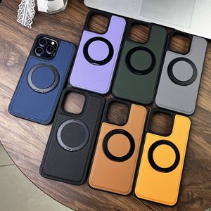 Funda protectora de cuero con soporte magnético giratorio de 360 grados para iPhone 15 y iPhone 15 Pro Max. - Product Image 1