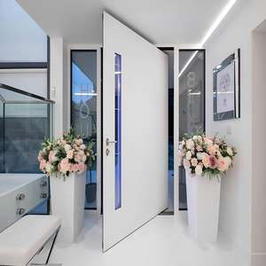 Nouveau Style Maison Aluminium Pivot Portes En <span class=keywords><strong>Bois</strong></span> Antivol Pare-balles Design Moderne En Acier <span class=keywords><strong>Entrée</strong></span> Avant Portes De Sécurité pour La Maison - Product Image 3