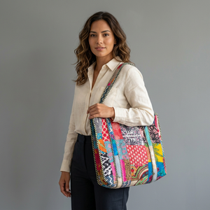 Sac fourre-tout bohème en toile à motifs, fermeture éclair, bandoulière amovible, pour femme, usage quotidien, cadeau pour elle - Product Image 1