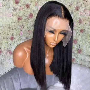 Goodluck laço pequeno invisível, 13x4 13x6 brasileiro cutícula virgem alinhado cabelo humano peruca hd para as mulheres negras