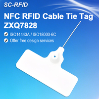 Étiquette suspendue anti-contrefaçon RFID pour vêtements, puce H3, étiquette de détection des informations du produit, gestion des stocks