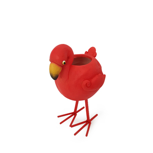 Pintado <span class=keywords><strong>a</strong></span> mano artesaní<span class=keywords><strong>a</strong></span> resina rojo flamenco flor suculenta olla para jardín de casa Decoración - Product Image 1
