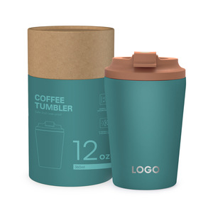 New 304 thép không gỉ cốc cà phê tùy chỉnh 12oz <span class=keywords><strong>double</strong></span>-<span class=keywords><strong>layer</strong></span> xách tay lật nắp cà phê cách điện <span class=keywords><strong>cup</strong></span> - Product Image 4