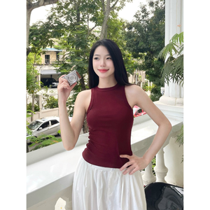 Camisetas de Talla Grande para Mujer, MOQ Bajo, Color Sólido, Estilo Coreano, Ahorro de Tiempo, Suministro de Vietnam, Camiseta sin Mangas de Algodón para Mujer, Muestra Gratis - Product Image 6