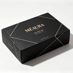 E Flute Kraft Corrugated Mailer <b>Box</b> Foil Stamping Logo Skincare Product Self Locking Crash Bottom Custom Size OEM Wholesale - Product Image 2