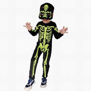 स्मूकी हेलोलीन चमक हड्डियों को जम्पसूट पूर्ण हैट सेट निर्माता ने बच्चों के कंकाल की पोशाक - Product Image 1