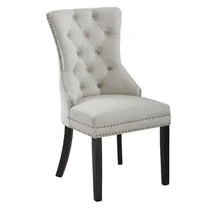 Modern Luxury Wingback Velvet Furniture Luxury Tufted White single Restaurant Dining Chairs