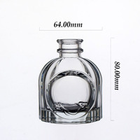 Bouteille en verre de diffuseur de parfum à l'huile essentielle transparente personnalisée de 100ml Bouteille de diffuseur de roseaux décorative de luxe unique avec boîte