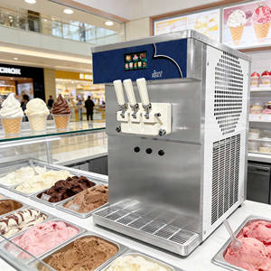 Máquina Combinada Yourtime de 8 Programas y 30L/H para Helados Suaves y Bebidas Congeladas, de Sobremesa, para Yogur Helado, Sundae y Helado, con Bomba de Aire - Product Image 1