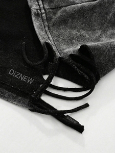 DiZNEW 2025 T-shirt da Uomo Hip Hop 300 Grammi Heavy Metal Streetwear Americano con Stampa Laser Personalizzata Piccoli Lotti - Product Image 3