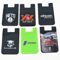 Tarjetero de Silicona con Logotipo Personalizado, Cartera para Teléfono con Soporte, Soporte de Silicona para Teléfono Celular, Cartera con Tarjetero