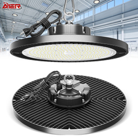 Projecteur LED UFO pour Grandes Dépendances 100W 150W 200W 300W avec Puce Epistar 2835 AC110-277V Ra80 100-110LM/W IP65 pour Entrepôt Usine Salle de Sport