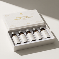 Boîtes rigides personnalisées avec estampage à chaud pour coffret cadeau de collagène et peptides haut de gamme, impression quadricolore, fermeture magnétique
