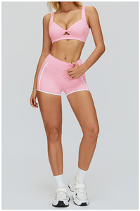 Conjuntos de Ropa Deportiva <span class=keywords><strong>para</strong></span> <span class=keywords><strong>Yoga</strong></span>, Top Cruzado, Sujetador Deportivo, Leggings y Pantalones Cortos de Secado Rápido <span class=keywords><strong>para</strong></span> <span class=keywords><strong>Principiantes</strong></span> - Product Image 4