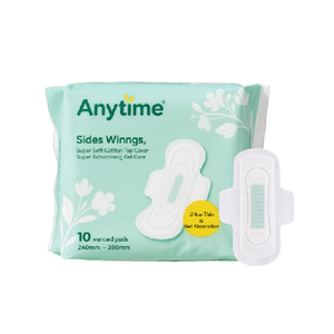 Productos de higiene femenina Materias primas para servilletas sanitarias Servilleta sanitaria <span class=keywords><strong>desechable</strong></span> de algodón con alas regulares para mujeres - Product Image 1
