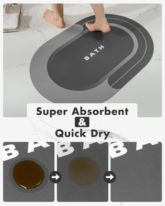 Tappetino da <span class=keywords><strong>Bagno</strong></span> Personalizzato CF, Antiscivolo, ad Asciugatura Rapida, in Fango di Diatomee, Super Assorbente, <span class=keywords><strong>Impermeabile</strong></span>, per Pavimento e Vasca - Product Image 2