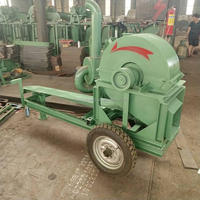 Broyeur de bois 220V pour l'industrie forestière, broyeur agricole avec moteur à engrenages, matière première - palettes en bois