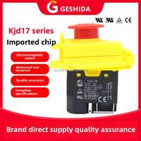 Interrupteur solénoïde KEDU KJD17B jaune IP55 étanche 250V pour machines de construction, arrêt d'urgence haute tension