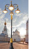 Lampadaire LED moderne extérieur européen antique jardin lampe décorative poteaux électriques étanches pour l'éclairage routier