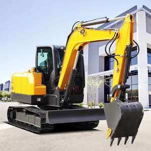 Free shipping farm mini excavator 3.5t 1t 2t 6ton EPA/Euro5 engine bagger crawler digger machine 6 ton excavator