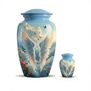 Mini-vases en céramique aux designs magnifiques, vases décoratifs en porcelaine pour jardin, urne de table blanche avec couvercle - Product Image 1