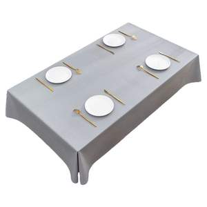 Mantel Rectangular Estilo Nórdico, Liso, Teñido, de PVC, Lavable, Resistente al Calor, Impermeable, Antimanchas, para Mesa de Comedor - Product Image 3